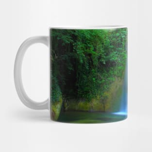 Long-exposure photo of Cascata "de lu Vagnatò" in Sarnano Mug